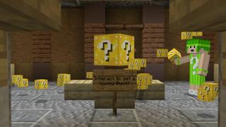 Screenshot of the Minecraft Bedrock Marketplace product Lucky Block Dimension created by Volcano.