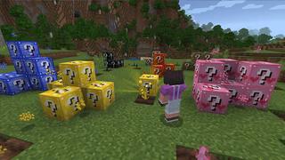 Screenshot of the Minecraft Bedrock Marketplace product Lucky Block Farming created by Volcano.