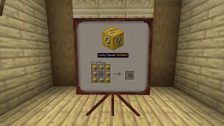 Screenshot of the Minecraft Bedrock Marketplace product Lucky Block Farming created by Volcano.