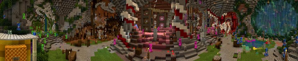 Panorama of the Minecraft Bedrock Marketplace product Lucky Creepers! created by Volcano.
