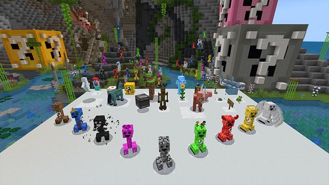 Screenshot of the Minecraft Bedrock Marketplace product Lucky Creepers! created by Volcano.