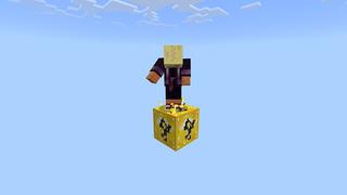 Screenshot of the Minecraft Bedrock Marketplace product One Block Lucky Block created by Volcano.