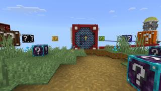Screenshot of the Minecraft Bedrock Marketplace product One Block Lucky Block created by Volcano.
