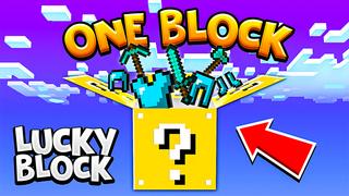 Thumbnail of the Minecraft Bedrock Marketplace product One Block Lucky Block created by Volcano.