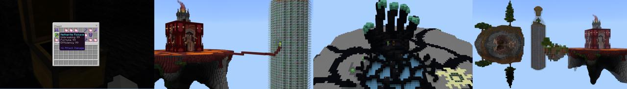 Panorama of the Minecraft Bedrock Marketplace product One Block created by Volcano.