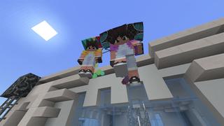 Screenshot of the Minecraft Bedrock Marketplace product Parachutes created by Volcano.