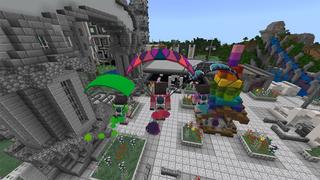 Screenshot of the Minecraft Bedrock Marketplace product Parachutes created by Volcano.
