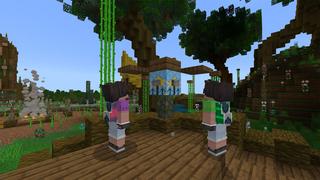 Screenshot of the Minecraft Bedrock Marketplace product Parachutes created by Volcano.