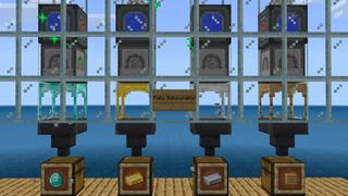 Screenshot of the Minecraft Bedrock Marketplace product Raft Machines created by Volcano.