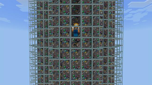 Screenshot of the Minecraft Bedrock Marketplace product Sky Ores created by Volcano.