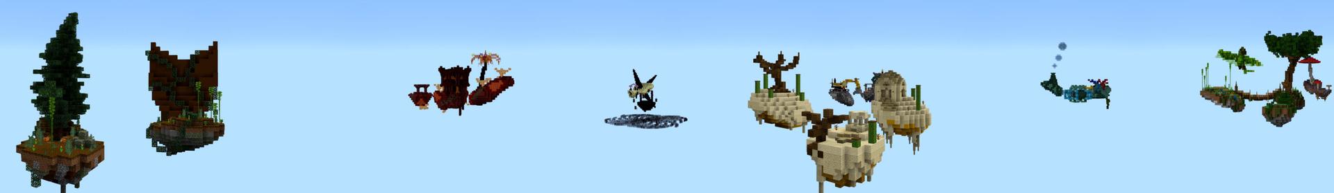 Panorama of the Minecraft Bedrock Marketplace product Skydrops created by Volcano.