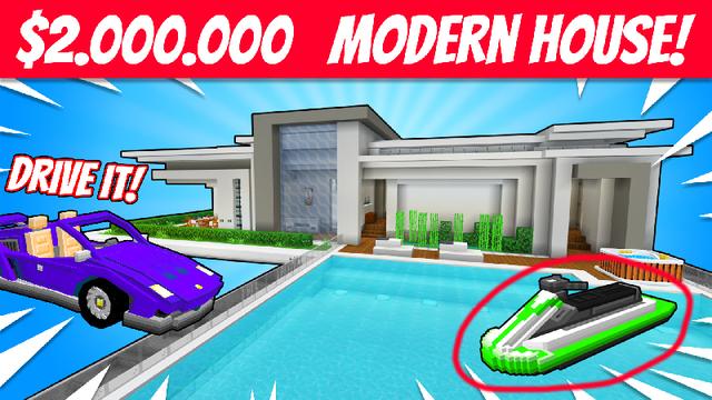 Thumbnail of the Minecraft Bedrock Marketplace product Modern House 3 created by VoxelBlocks.