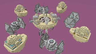 Screenshot of the Minecraft Bedrock Marketplace product Bed Wars: Outer Space created by VoxelBlocks.