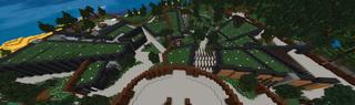 Panorama of the Minecraft Bedrock Marketplace product Billionaire Super Mansion created by VoxelBlocks.