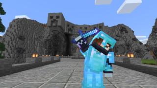 Screenshot of the Minecraft Bedrock Marketplace product Creeper Mountain created by VoxelBlocks.