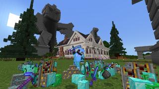 Screenshot of the Minecraft Bedrock Marketplace product Creeper Mountain created by VoxelBlocks.