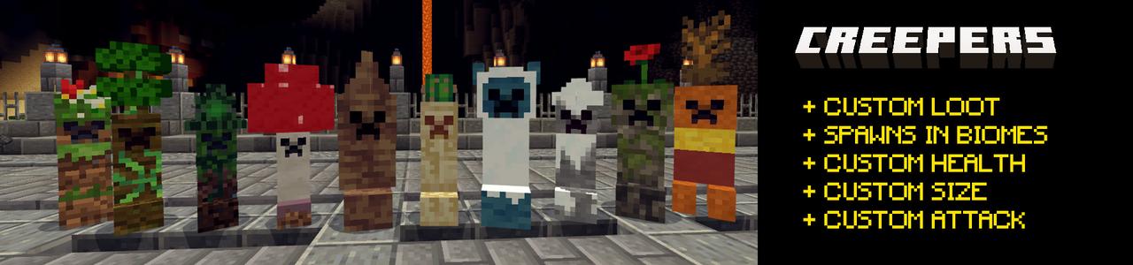Panorama of the Minecraft Bedrock Marketplace product Creepers Expansion created by VoxelBlocks.