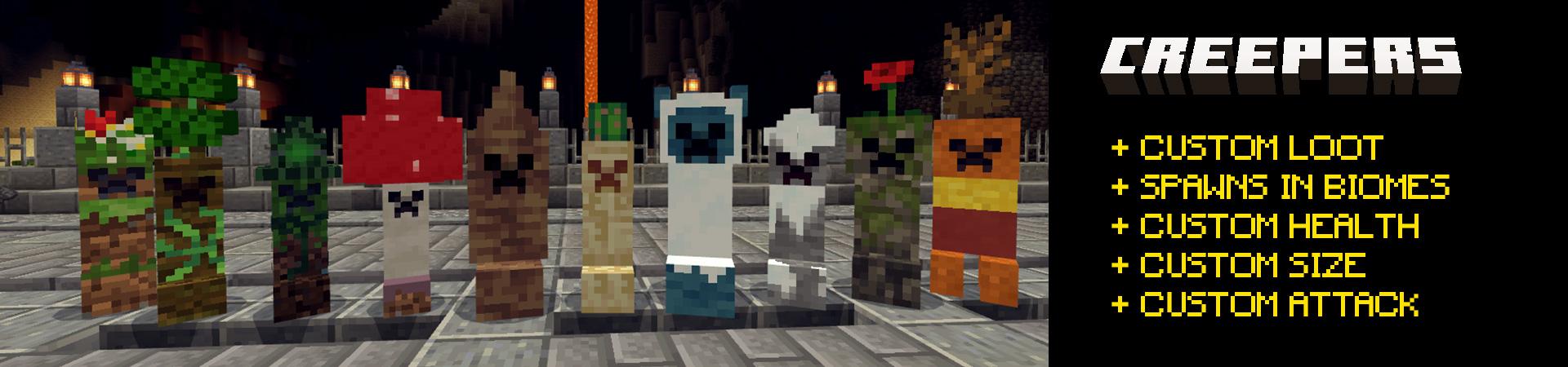 Panorama of the Minecraft Bedrock Marketplace product Creepers Expansion created by VoxelBlocks.