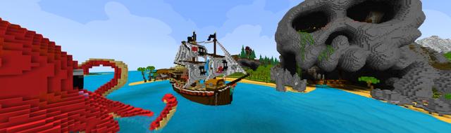Panorama of the Minecraft Bedrock Marketplace product Cute Mashup Pack created by VoxelBlocks.