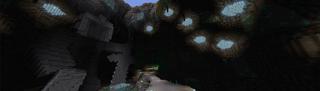 Panorama of the Minecraft Bedrock Marketplace product Diamond Creeper Cave created by VoxelBlocks.