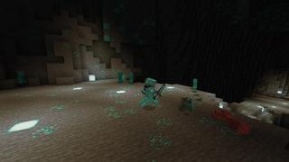 Screenshot of the Minecraft Bedrock Marketplace product Diamond Creeper Cave created by VoxelBlocks.