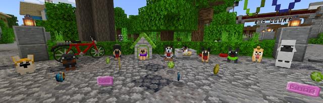 Panorama of the Minecraft Bedrock Marketplace product Dog Town created by VoxelBlocks.