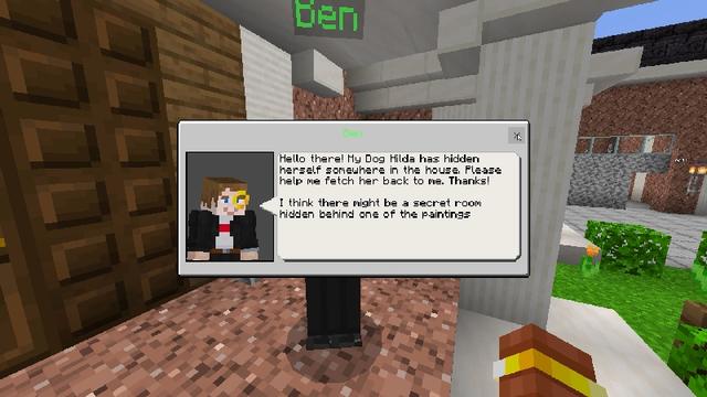 Screenshot of the Minecraft Bedrock Marketplace product Dog Town created by VoxelBlocks.