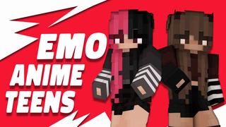Thumbnail of the Minecraft Bedrock Marketplace product Emo Anime Teens created by VoxelBlocks.