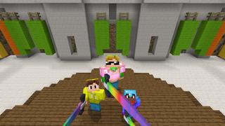 Screenshot of the Minecraft Bedrock Marketplace product Lucky Block Rainbow Race created by VoxelBlocks.