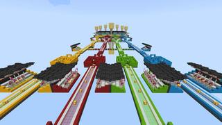 Screenshot of the Minecraft Bedrock Marketplace product Lucky Blocks Race created by VoxelBlocks.
