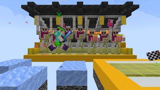 Screenshot of the Minecraft Bedrock Marketplace product Lucky Blocks Race created by VoxelBlocks.