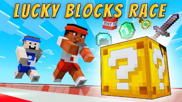 Thumbnail of the Minecraft Bedrock Marketplace product Lucky Blocks Race created by VoxelBlocks.