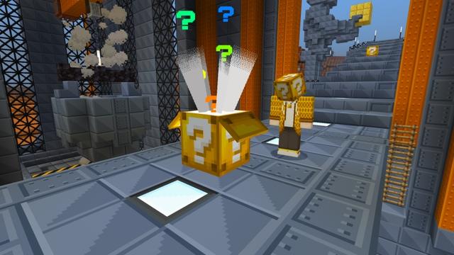 Screenshot of the Minecraft Bedrock Marketplace product Lucky Blocks created by VoxelBlocks.