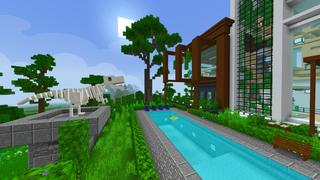 Screenshot of the Minecraft Bedrock Marketplace product Modern House 4 created by VoxelBlocks.