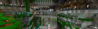 Panorama of the Minecraft Bedrock Marketplace product Modern House: Mountain! created by VoxelBlocks.