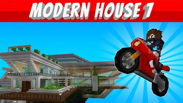 Thumbnail of the Minecraft Bedrock Marketplace product Modern House 7 created by VoxelBlocks.
