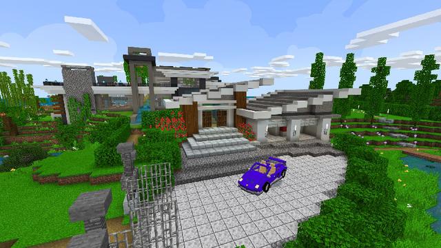 Screenshot of the Minecraft Bedrock Marketplace product Modern House created by VoxelBlocks.
