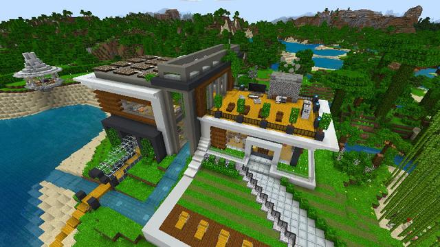 Screenshot of the Minecraft Bedrock Marketplace product Modern House created by VoxelBlocks.
