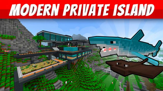 Thumbnail of the Minecraft Bedrock Marketplace product Modern Private Island created by VoxelBlocks.