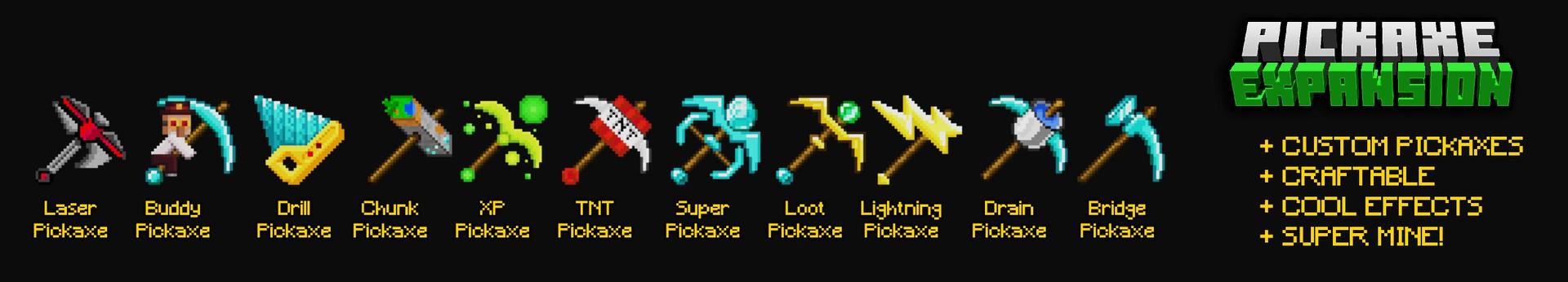 Panorama of the Minecraft Bedrock Marketplace product Pickaxe Expansion created by VoxelBlocks.