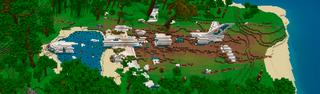 Panorama of the Minecraft Bedrock Marketplace product Plane Crash created by VoxelBlocks.