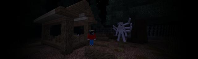 Panorama of the Minecraft Bedrock Marketplace product Scary Man created by VoxelBlocks.