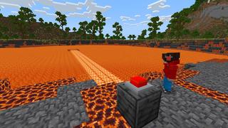 Screenshot of the Minecraft Bedrock Marketplace product Secret Lava Base created by VoxelBlocks.