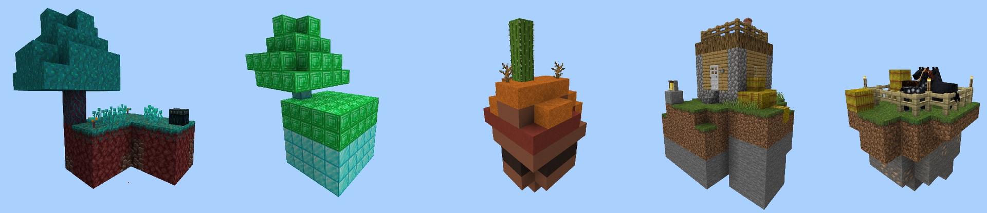 Panorama of the Minecraft Bedrock Marketplace product Skyblock Infinite Clásico created by VoxelBlocks.