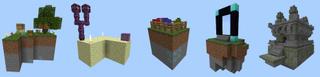 Panorama of the Minecraft Bedrock Marketplace product Skyblock Ninja created by VoxelBlocks.