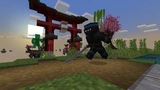 Screenshot of the Minecraft Bedrock Marketplace product Skyblock Ninja created by VoxelBlocks.