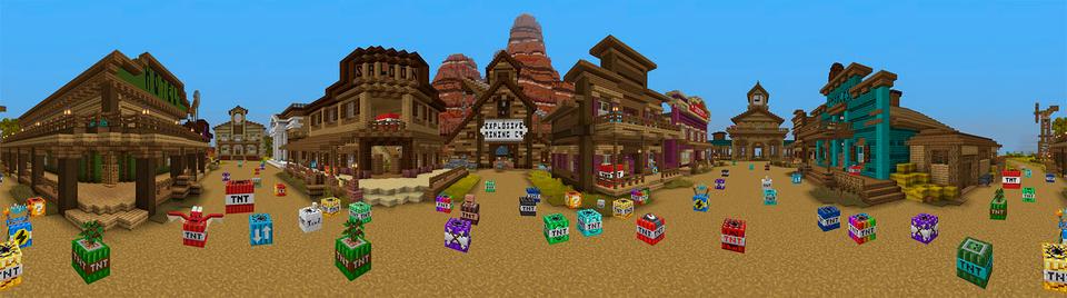 Panorama of the Minecraft Bedrock Marketplace product TNT++ created by VoxelBlocks.
