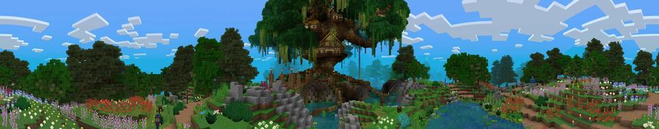 Panorama of the Minecraft Bedrock Marketplace product A Blooming Dimension created by Waypoint Studios.