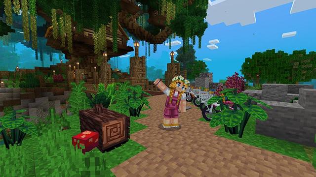 Screenshot of the Minecraft Bedrock Marketplace product A Blooming Dimension created by Waypoint Studios.