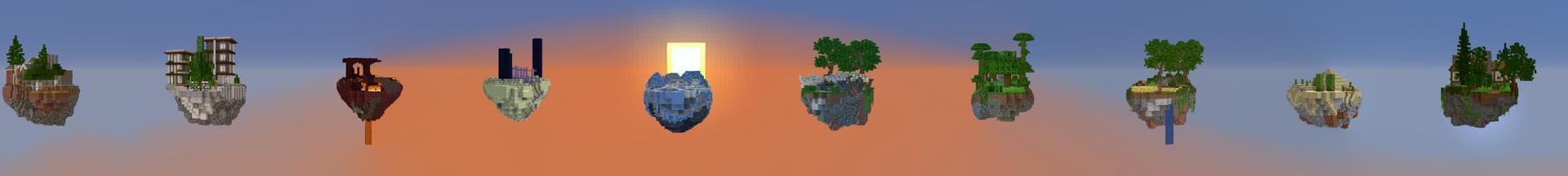 Panorama of the Minecraft Bedrock Marketplace product Ages Skyblock created by Waypoint Studios.